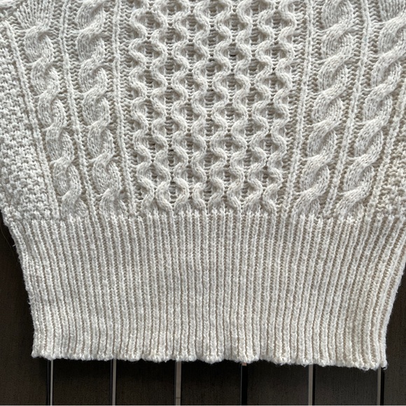 MISS SELFRIDGE CROPPED SQUARE NECK CABLE KNIT SWEATER!! - Picture 10 of 14